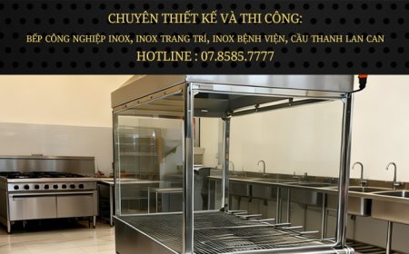 Lò Nướng Thịt Bán Cơm Tấm Inox 304 Có Hệ Thống Hút Khói