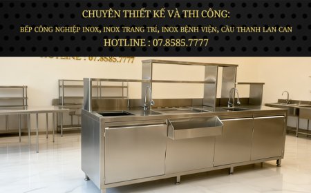 Quầy Pha Chế Inox 304 Có 2 Bồn Rửa QB-05