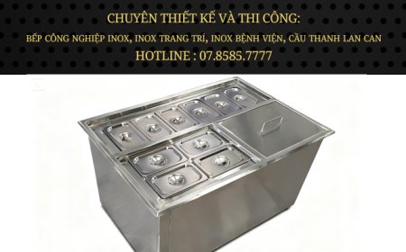 Thùng Đá Inox Âm Bàn Có Khay Topping TDA-07