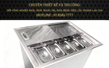 Thùng Đá Inox Âm Bàn Có Khay Topping TDA-04