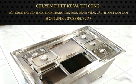 Thùng Đá Inox Âm Bàn Có Khay Topping TDA-01