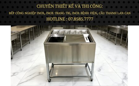 Thùng Đá Inox Khung Chân Có Khay Topping TDCC-05