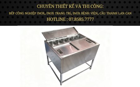 Thùng Đá Inox Có Khay Topping TDCC-08