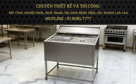 Thùng Đá Inox Khung Chân Có 9 Khay Topping TDCC-13