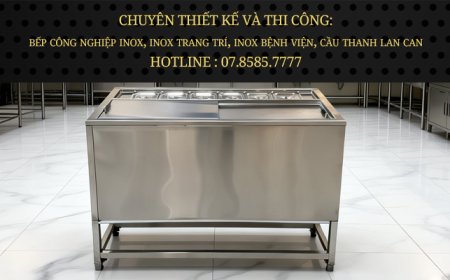 Thùng Đá Inox Khung Chân Có Khay Topping TDCC-20
