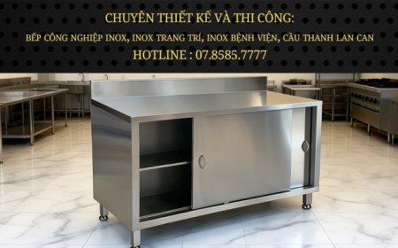 Tủ Inox Cửa Lùa Có Kệ Giữa TU-03