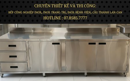 Tủ Inox 3 Cửa và 3 Hộc Kéo TU-23