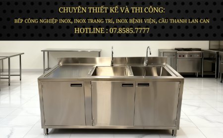 Tủ Inox Có 2 Bồn Rửa TU-34