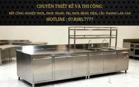 Hệ Tủ Inox Có Kệ Trên Và 2 Bồn Rửa  TU-38