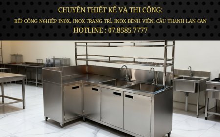 Tủ Inox Góc Chữ L Có Kệ Trên Và Bồn Rửa TU-52