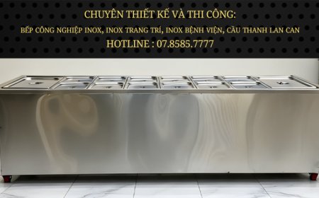Tủ Bán Cơm Inox Hâm Nóng Thức Ăn 14 Khay