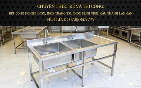Chậu Rửa 2 Hộc Có Bàn Chờ Có Gáy