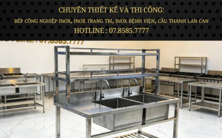 Chậu Rửa 2 Hộc Có Bàn Chờ Và Kệ Trên