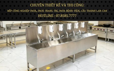 Máng Rửa Tay Inox Có 6 Vòi Nước Cảm Ứng
