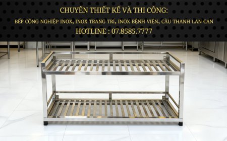 Kệ Inox Song 2 Tầng Treo Tường