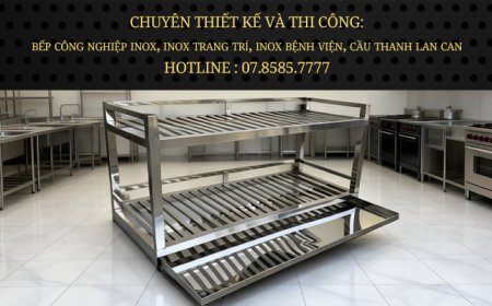 Kệ Inox Song 2 Tầng Treo Tường Có Khay Hứng Nước