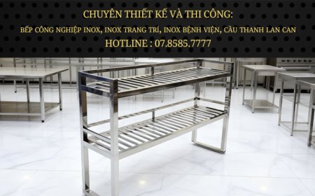 Kệ Inox Song 2 Tầng Trên Bàn