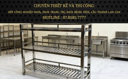 Kệ Song Inox 3 Tầng Có Chân