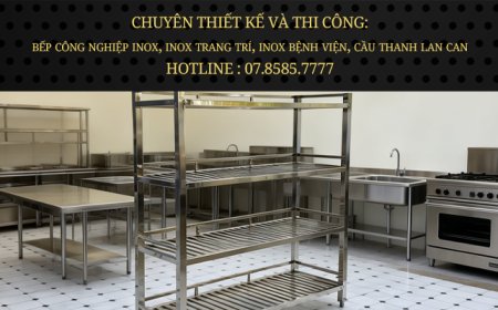 Kệ Inox Song 4 Tầng Có Chân