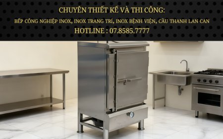 Tủ Hấp Bánh Bao 6 Khay Dùng Điện & Gas