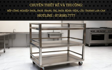 Xe Đẩy Inox 3 Tầng