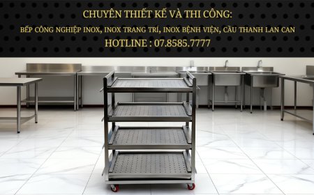 Xe Đẩy Inox 4 Tầng