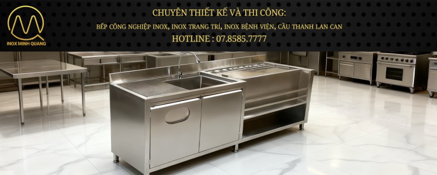 Quầy Pha Chế Inox Có Bồn Rửa QB-04