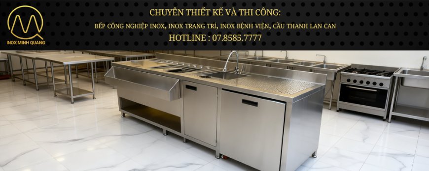 Quầy Bar Có Bồn Rửa Inox 304 QB-07