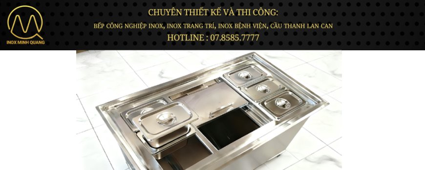 Thùng Đá Inox Âm Bàn Có Khay Topping TDA-01