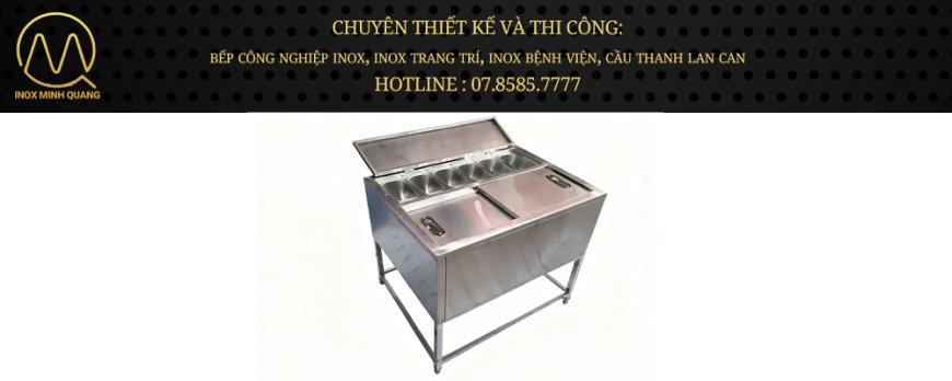 Thùng Đá Inox Có Khay Topping TDCC-08