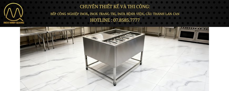 Thùng Đá Inox Có Khay Topping TDCC-09