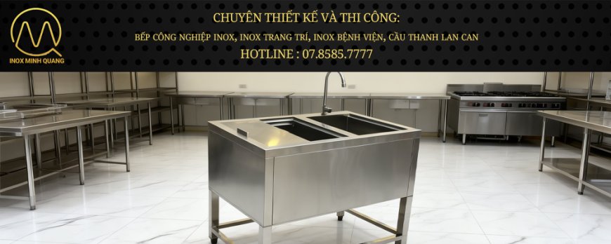 Thùng Đá Inox Khung Chân Có Bồn Rửa TDCC-15