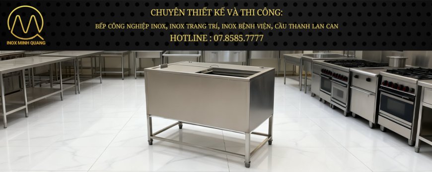 Thùng Đá Inox Khung Chân Có Khay Topping TDCC-23