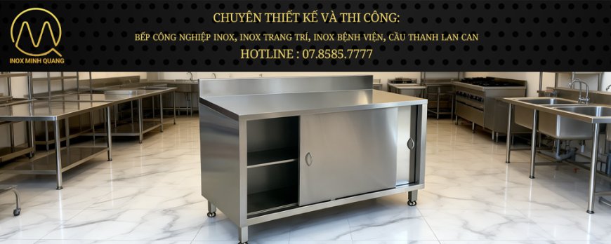 Tủ Inox Cửa Lùa Có Kệ Giữa TU-03