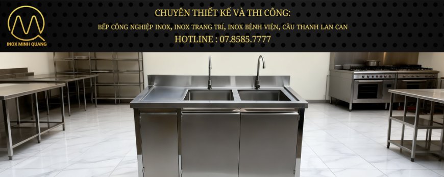 Tủ Inox Có 2 Bồn Rửa TU-12