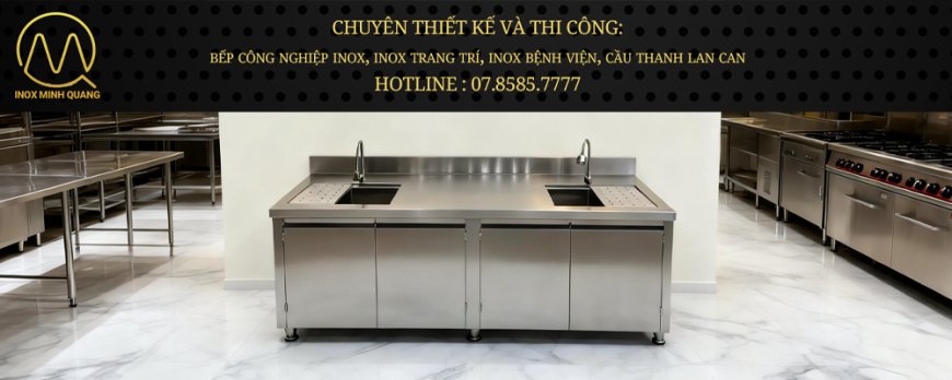 Tủ Inox Có 2 Bồn Rửa TU-13