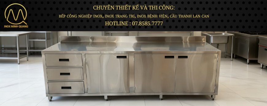 Tủ Inox 3 Cửa và 3 Hộc Kéo TU-23