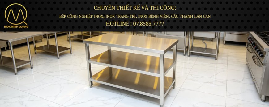 Bàn Inox 3 tầng phẳng