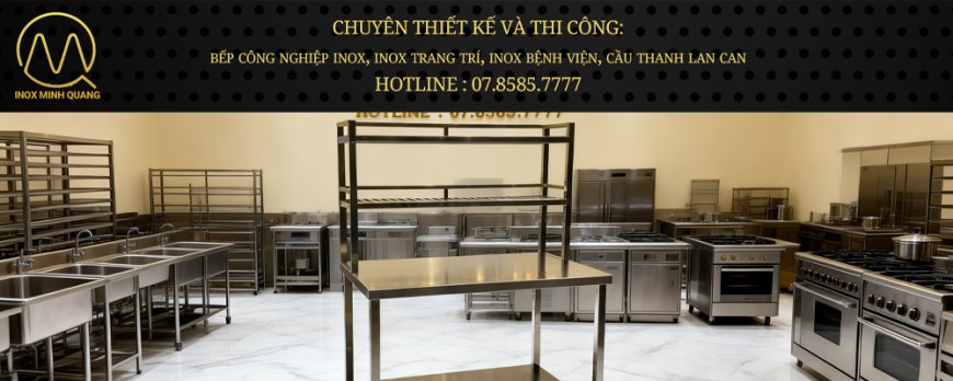 Bàn Inox 2 tầng có kệ trên đan song