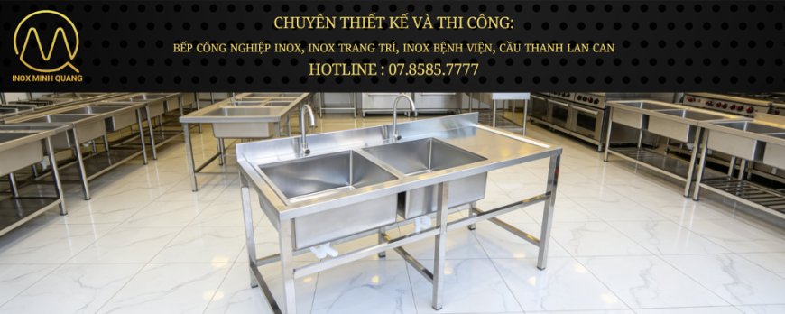 Chậu Rửa 2 Hộc Có Bàn Chờ Có Gáy