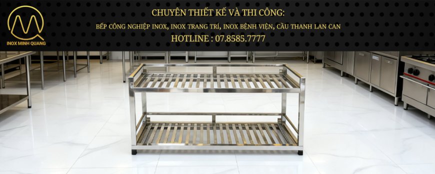 Kệ Inox Song 2 Tầng Treo Tường