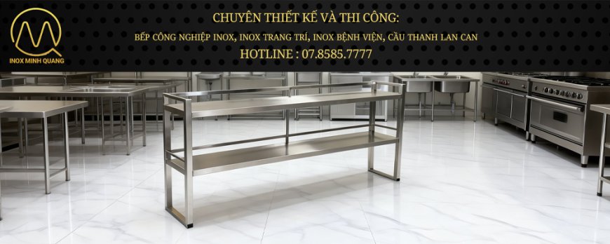 Kệ Inox Phẳng 2 Tầng Trên Bàn