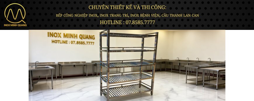 Kệ Inox 5 Tầng Song Có Chân