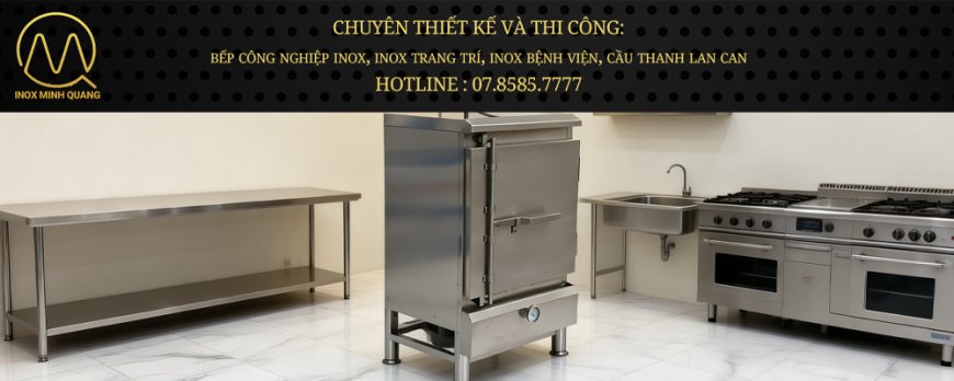 Tủ Hấp Bánh Bao 6 Khay Dùng Điện & Gas