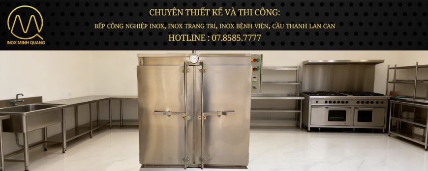 Tủ Hấp Bánh Bao 16 Khay Dùng Điện & Gas