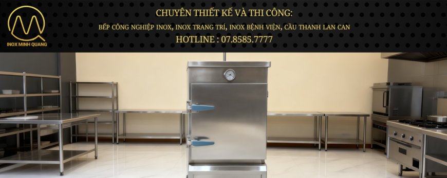 Tủ Hấp Bánh Bao 4 Khay Dùng Gas Mới