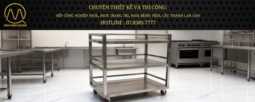 Xe Đẩy Inox 3 Tầng