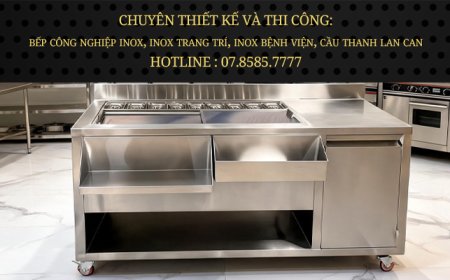 Quầy Bar Pha Chế Cafe Inox QB-011