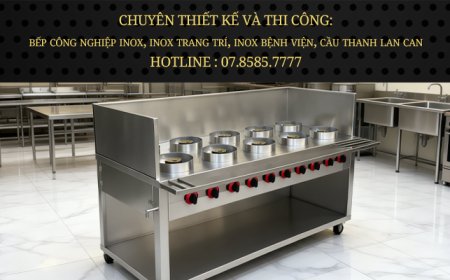 Bếp Bánh Xèo 10 Họng INOX 304