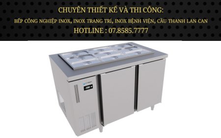 Tủ bàn salad Icymax 2 cánh inox 1200x750 ISR-2S127